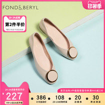 Fondberyl Fiberlil mall with the same lady shoes spring and summer sweet and light mouth single shoe womens shoes FB01111025