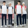 Lớp học mùa hè phù hợp với học sinh trung học cơ sở đồng phục quần ngắn tay cotton thể thao quần áo cỡ lớn hai mảnh mùa hè - Đồng phục trường học / tùy chỉnh thực hiện đồ bộ bé trai