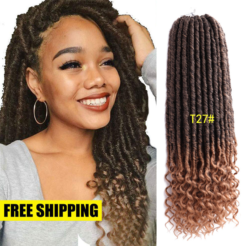Goddess End Curly Faux locs Dreadlocks Crochet Braids Hair