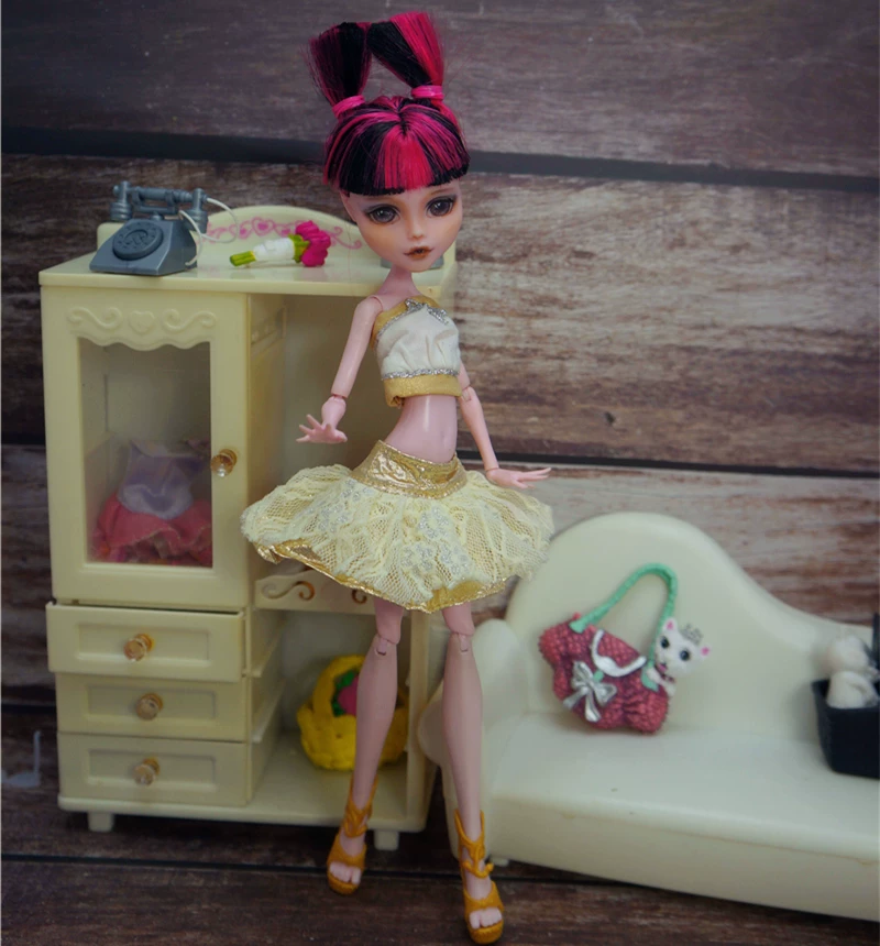 Monster high school кукла одежда монстр хай повседневная одежда Monster High Monster Gausu вторая волна