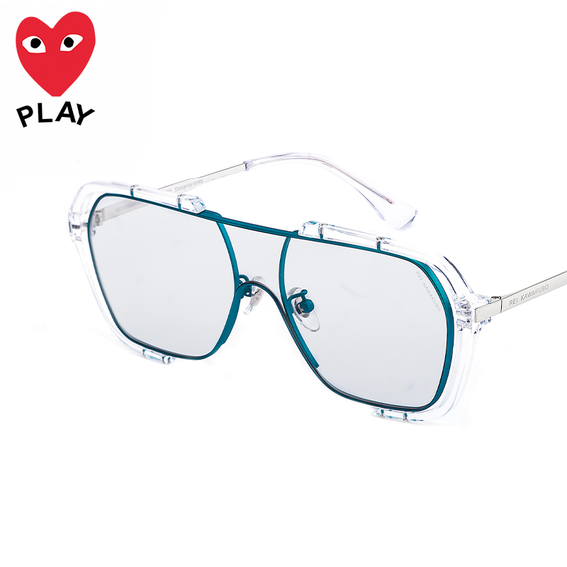 Rei Kawakubo 2022 new anti-blue light glasses sunglasses men's anti-ultraviolet plain face street shooting sunglasses female ins