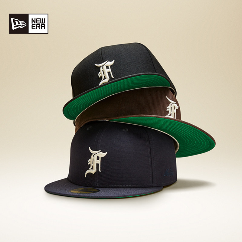 New era x FEAR OF GOD JOINT FULL SEAL HARD TOP OUTDOOR FLAT EAVES SUN HAT Hood Baseball Cap male FOG