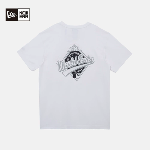 MLB, летняя хлопковая футболка подходит для мужчин и женщин, широкая цветовая палитра, короткий рукав, оверсайз