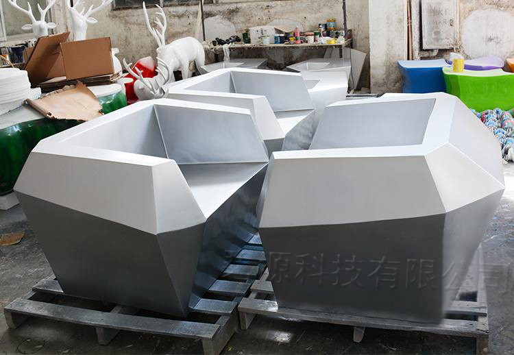Ghế phòng chờ FRP sáng tạo trung tâm mua sắm ghế bán văn phòng hình kim cương kết hợp túi mềm sofa ghế giải trí - Nội thất văn phòng ghế văn phòng ngả lưng