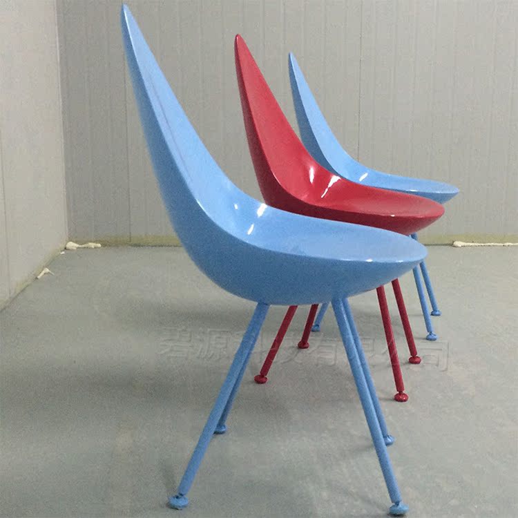 FRP Lounge Ghế Mall Mei Chen Creative Water Drop Ghế Khách sạn Bán hàng Văn phòng Lễ tân Nội thất Lounge Ghế - Nội thất văn phòng ban hop