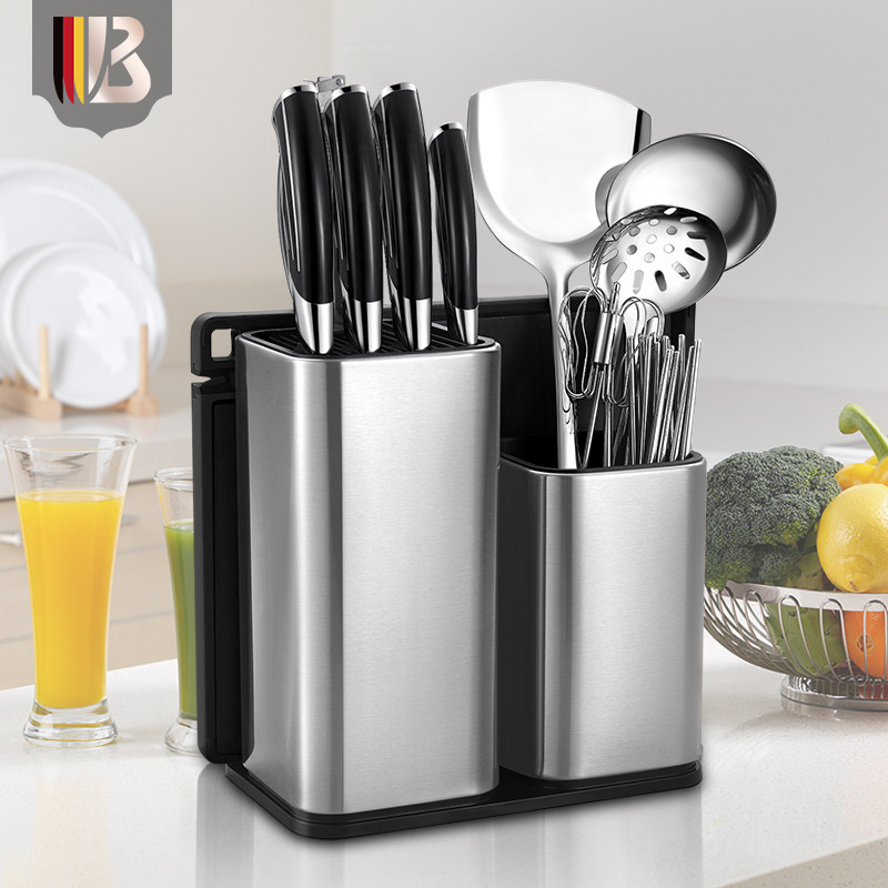 Knife Block Kitchen Rack Kitchen Utensils Chopping Board Kitchen Knife Rack Household Knife Storage Rack Mildew-proof Stainless Steel Knife Rack