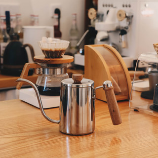 304 Stainless Steel Long Spout Pour-Over Coffee Pot, Drip Kettle, Coffee Maker, Narrow Spout Kettle, Drip Filter Type, Home Use Pour-Over Kettle