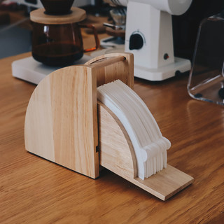 Handmade Filter Paper Box, Wooden V60 Hand-Brewed Coffee Filter Paper Box, Solid Wood Dust-Proof Filter Paper Holder, Filter Paper Storage Box