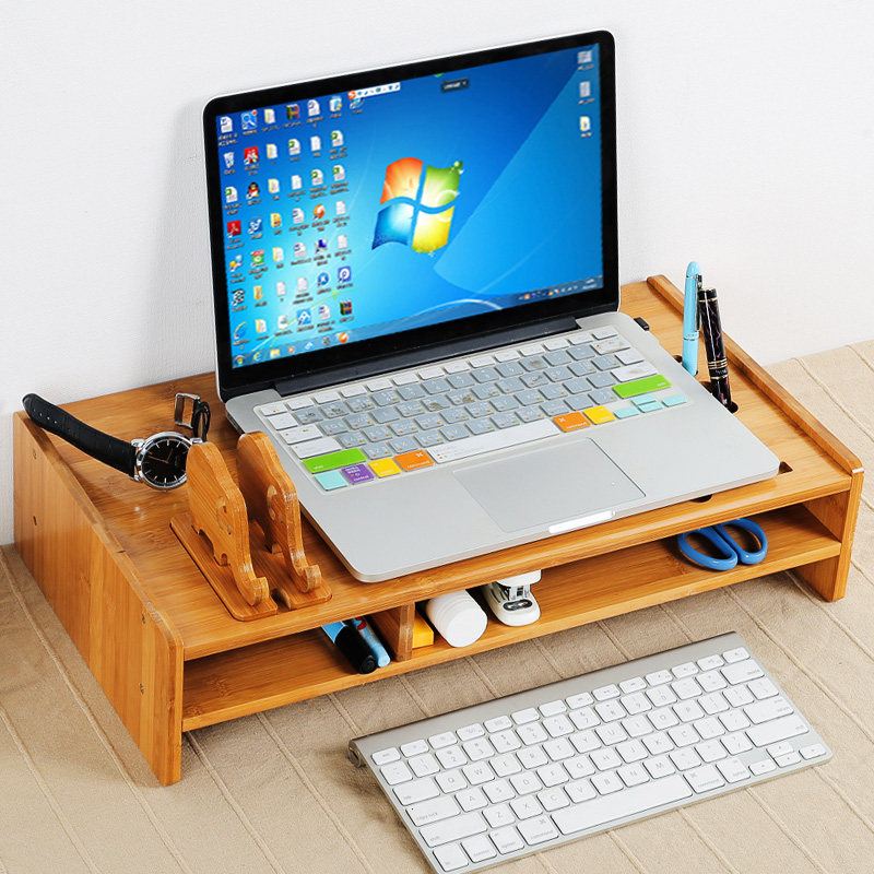 Notebook computer display heightening shelf Shelves Base Screen Nursery stand Office Desktop containing box