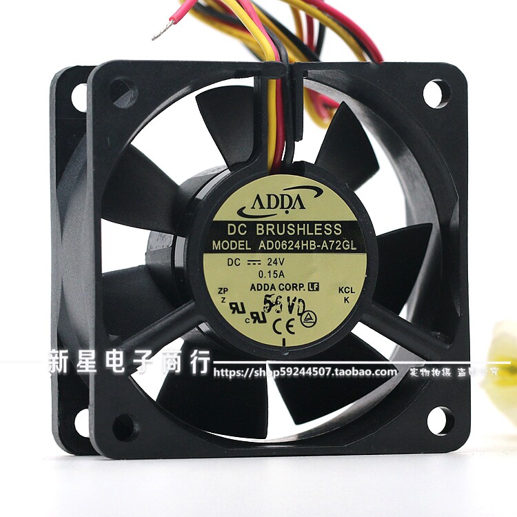 New ADDA AD0624HB-A72GL6025 0 24v 15A 6CM 6CM-wire frequency converter radiating fan