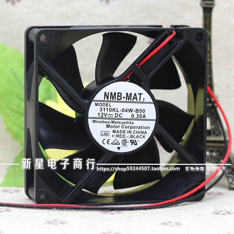 NMB original 3110KL-04W-B50 12V 0 3A 8025 8cm 8cm double ball fan