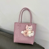 Портативная японская корзина, небольшая сумка, сумка через плечо, сумка на одно плечо для матери и ребенка