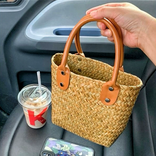 Соломенная ретро плетеная универсальная вместительная и большая сумка через плечо