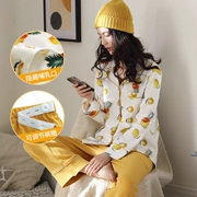 Suilu Yuezi quần áo sau sinh cotton cho bà bầu đồ ngủ mùa xuân và mùa thu mang thai cho con bú quần áo cho con bú - Giải trí mặc / Mum mặc