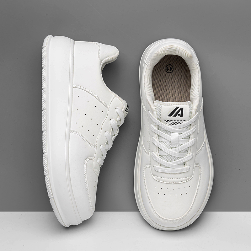 Autumn Large Size Men's Wide-Fit Sneakers 47 Thick-Soled Height-Increasing White Shoes with Widened Forefoot for Students Large Toe Box Sneakers 48