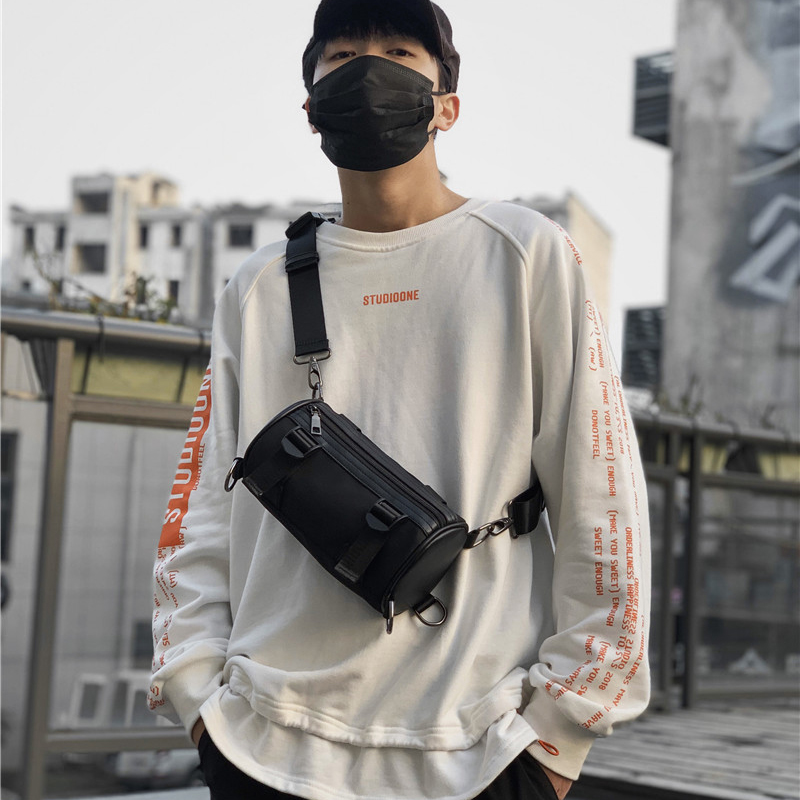 Oxford Cloth Small Crowdsourcing 2022 Han Edition New Single Shoulder Sloped Satchel Fashion 100 Hitch Cylinder Wrap Minimalist Pillow Bag