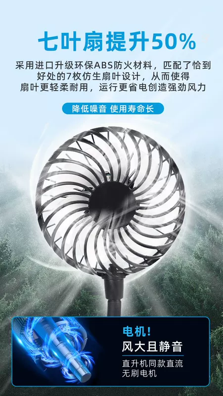 Quạt gắn mỗ bảo hộ lao động công trường điều hòa nhiệt độ phụ kiện mũ bảo hộ kèm sạc