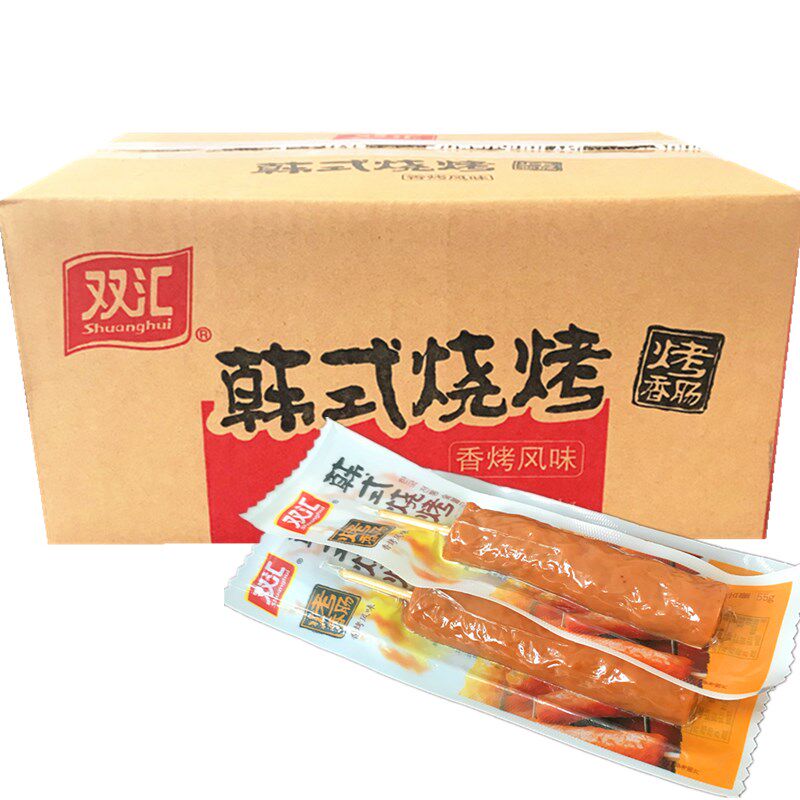 Shuanghui Korean barbecue 55g fragrant grilled flavor grilled sausage ham ready-to-eat snacks Whole box 60 more provinces