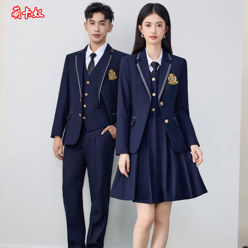 Suit Set for Men and Women, Academy-Style Suit, Pleated Skirt, Student Class Uniform, Performance and Exam Formal Wear, Kindergarten Teacher Work Attire Suit Set for Men and Women, Academy-Style Suit, Pleated Skirt, Student Class Uniform, Performance and Exam Formal Wear, Kindergarten Teacher Work Attire