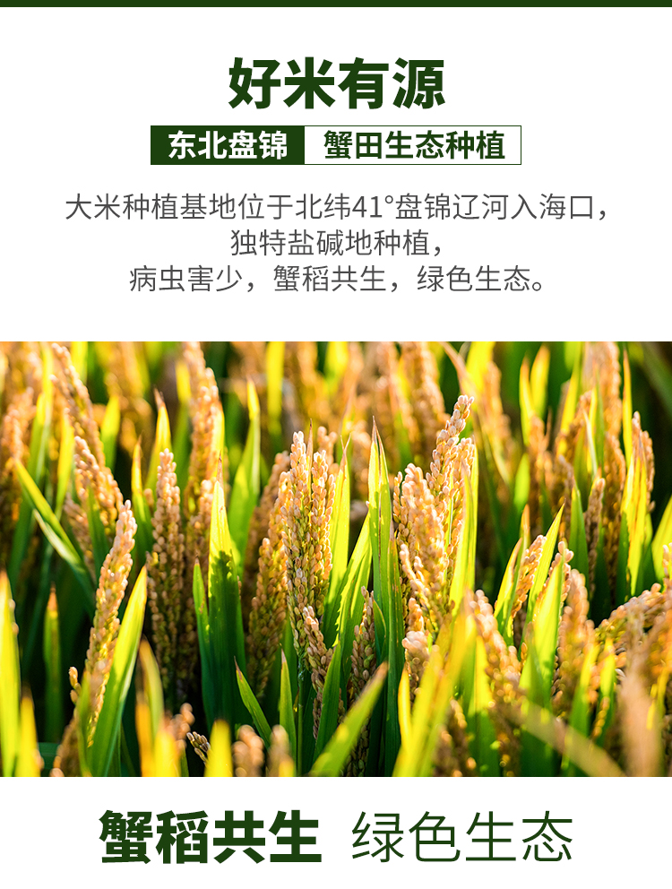 国家地标产品 北道田 盘锦蟹田米 20斤 图3