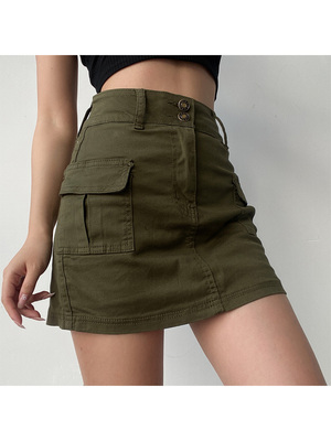 taobao agent Sexy short fitted mini-skirt, denim skirt, high waist