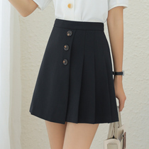 Half body dress Women summer 2022 new short dress small sub-bungled hip half skirt umbrella skirt for spring autumn black a white pleated skirt