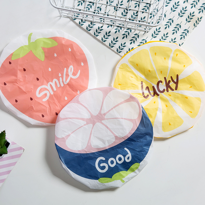 Home Waterproof Bath Hat Woman Bath Hair Hat Kitchen Cooking Oil Smoke-Proof Hat Home Plastic Bathing Cap Headgear