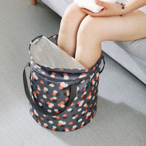Home Foot Bag Foldable Foot Bucket Portable Water Basin Travel Artifact Dormitory Simple Face Washing Foot Clothes Bucket