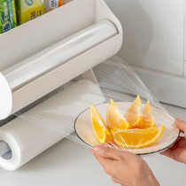 Kitchen tissue rack hanger roll paper holder roll paper holder non-perforated refrigerator holder cling film storage rack kitchen household paper holder
