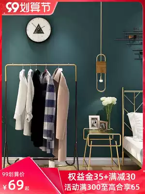 Nordic ins hangers floor-to-ceiling hangers bedroom clothes shelves household artifact vertical clothes Bar coat rack