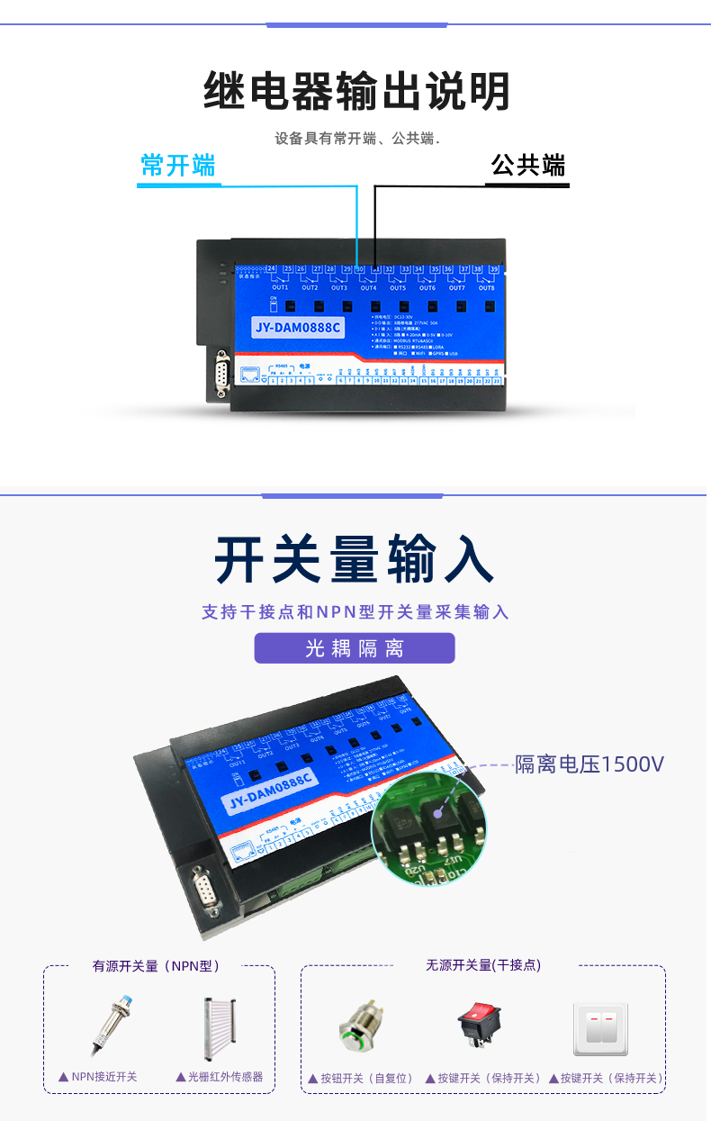 DAM-0888C 数采控制器输出说明