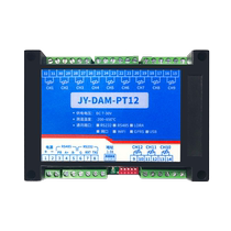 12-channel thermal resistance PT100 PT1000 temperature acquisition module temperature transmitter Modbus DAM-PT12