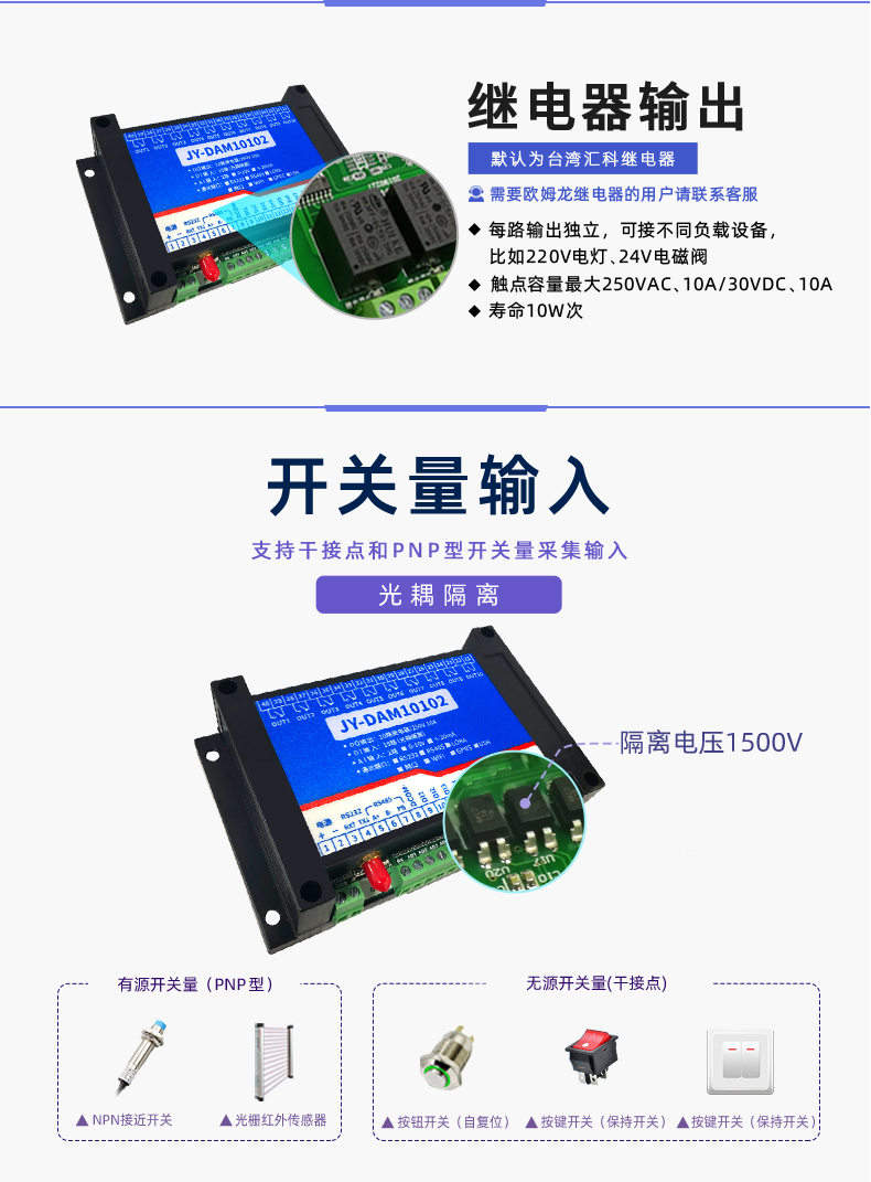 云平台 GPRS-10102 远程数采控制器 开发量输入