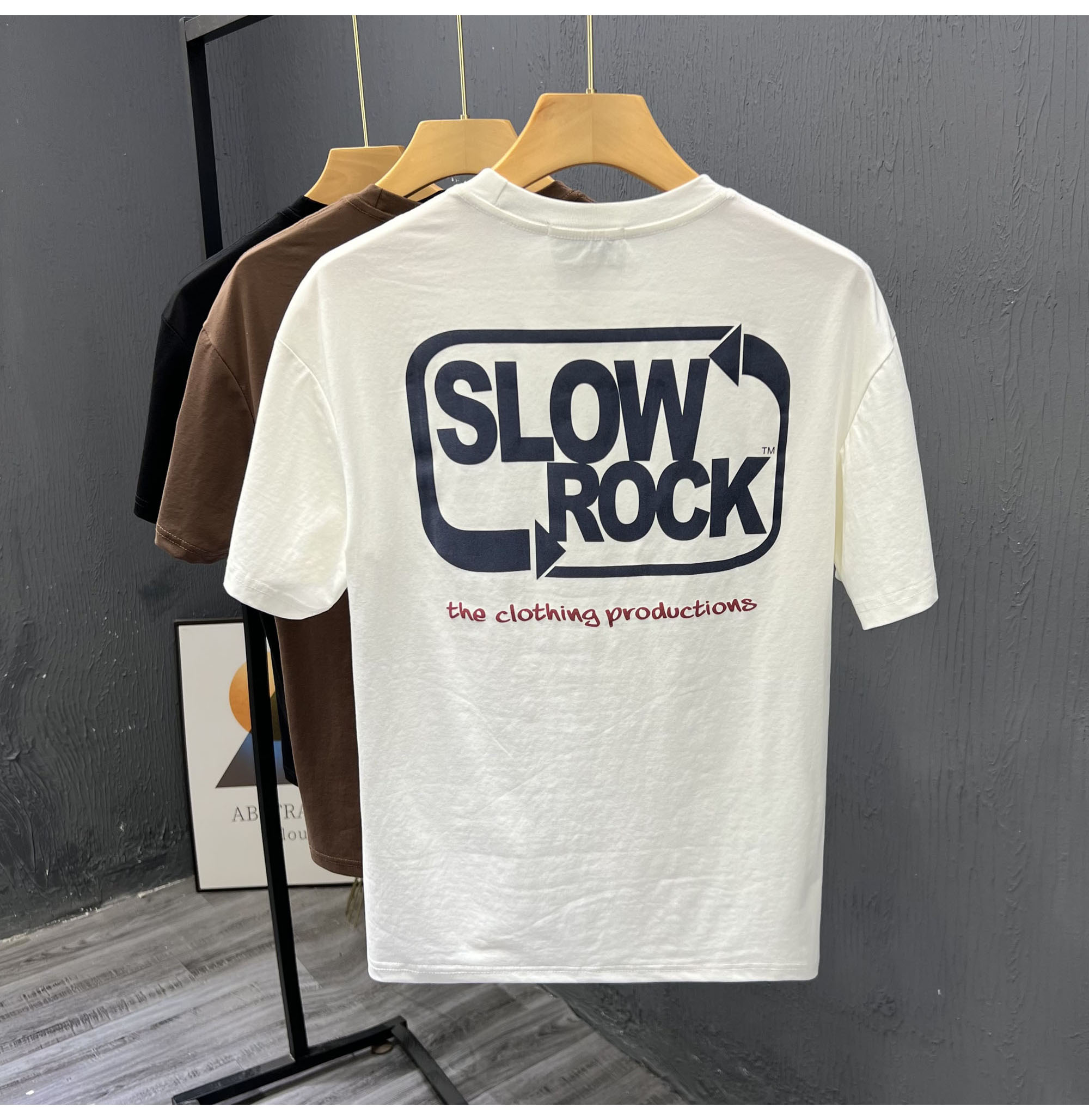 Summer pure cotton short for men's 2023 new letter print versatile casual half sleeved round neck T-shirt_voghion.com