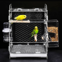 Besson bird cage Parrot cage breeding cage Tiger skin peony cloud Acacia bird small acrylic parrot cage bird cage