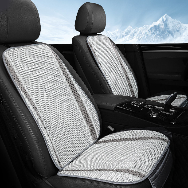 Car Cushions Summer Cool Cushion Ice Silk Single Sheet Linen Breathable Ventilated Non-slip Fart Cushion Universal Large Truck Seat Cushion