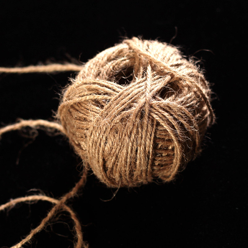 Spot hemp rope rope hemp rope hanging rope rope Kraft paper tag special hanging rope twine diy material fine hand woven grid photo wall decoration net tag binding rope