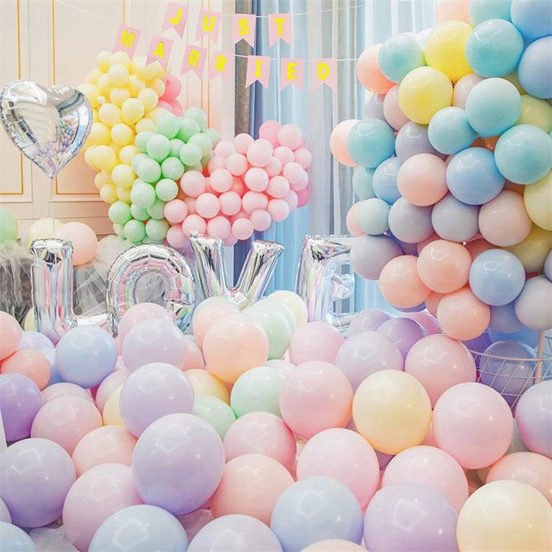 厚めの風船 マカロンカラー 七夕 恋人 ドレスアップ 告白 誕生日 ドレスアップ デコレーション オープニング プロポーズ バルーン