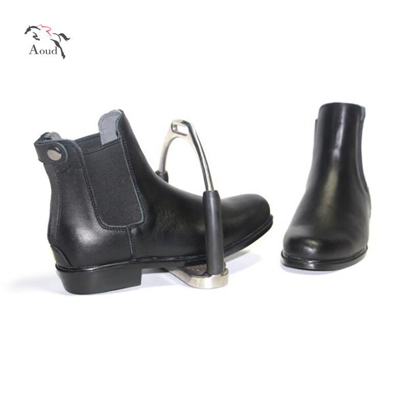 Rear Raced Horse Equestrian Horse Boots Knight Horse Boots Riding Boots Headlayer Bull Leather Non-slip Horse Boots Men and women Maequestrian Supplies