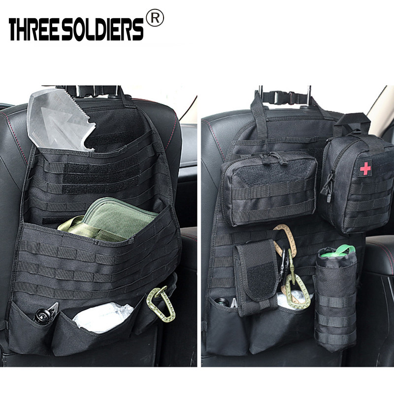 Military Fan Style Outdoor Car Front Seat Back MOLLE Accessories Bag Multifunction Debris Containing Bag