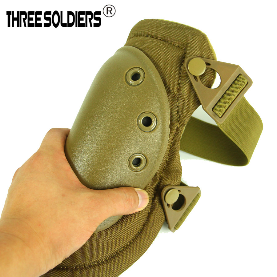 Three Soldier Tactical Knee Pads Elbow Pad Set Training Tactical Braces Sport Braces Riding Mountaineering Live CS Braces