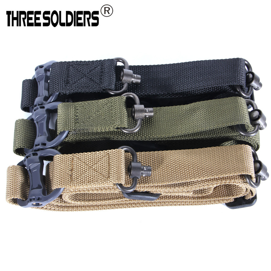 Outdoor multi-functional MS4 tactical strap two-point rope safety rope double-point rope military fan CS lanyard