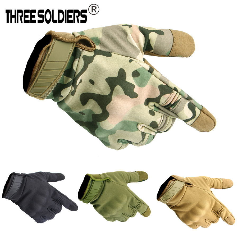 Outdoor Tactical Sports Full Finger Protective Gloves With Touch Screen Anti-Skid Mountaineering Tactical Gloves CS Field