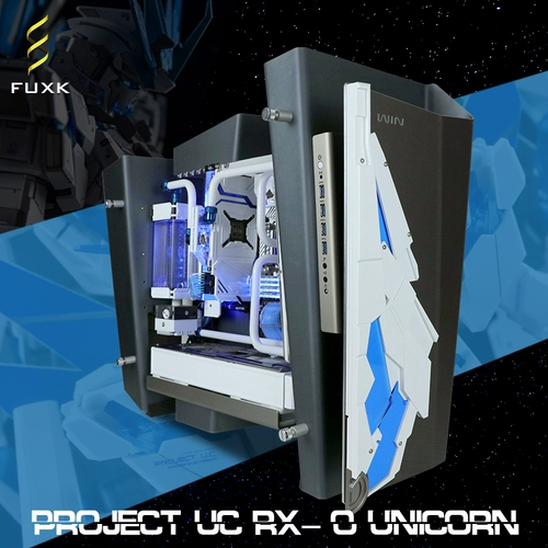 FUXK Yingguang in Win S рамка Gundam Perfect Unicorn Water Cold Mod Modified Madified Desktop Machine