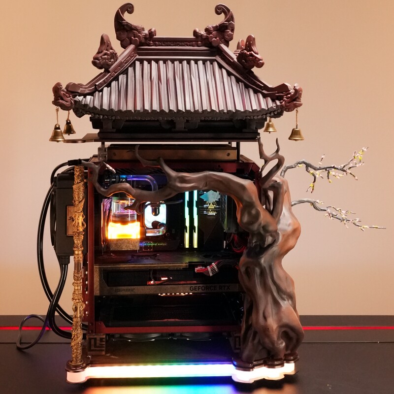 FUXKカスタム ブラックミス 悟空ランドテンプル スプリット水冷デスクトップゲーミングPC