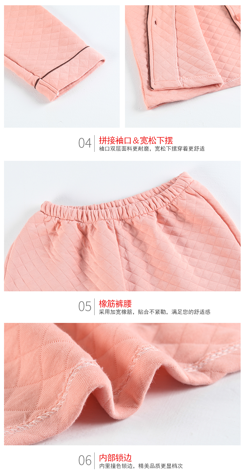 Bộ đồ ngủ đôi bên trong và bên ngoài bằng vải cotton dày xen kẽ mùa xuân và mùa thu đông bông dài tay nam nữ đồ pijama