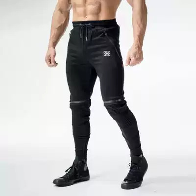 Muscle fitness pants brothers autumn and winter new sports pants slim straight running pants training men's casual narrow pants