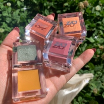 Clearance net transparent double-layer small ice cubes high-gloss blush one-piece matte non-flying powder delicate domestic goods