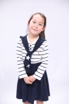 Small screen custom children British style striped Sailor suit suit