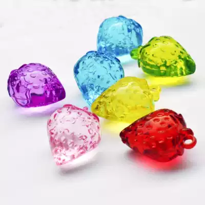 Large children acrylic Fruit Strawberry home wine male and female children push crystal scratch gem toy reward gift